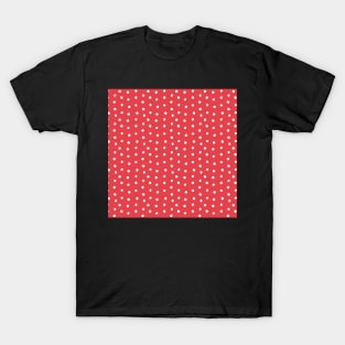 CUTE VALENTINES DAY VINTAGE RETRO WHITE AND RED DOTS T-Shirt